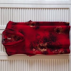 Susan Lawrence Woman red sleeveless cowl neck top 2X